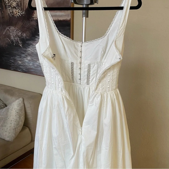 House of CB 'Perle' White Lace Trim Midi Dress size XS‎ - Picture 8 of 16